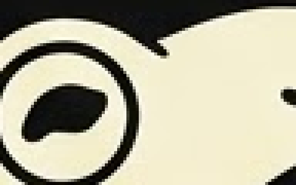 The frog sample's eye from the original JPEG at 6×: square pixels with soft, stepped edges